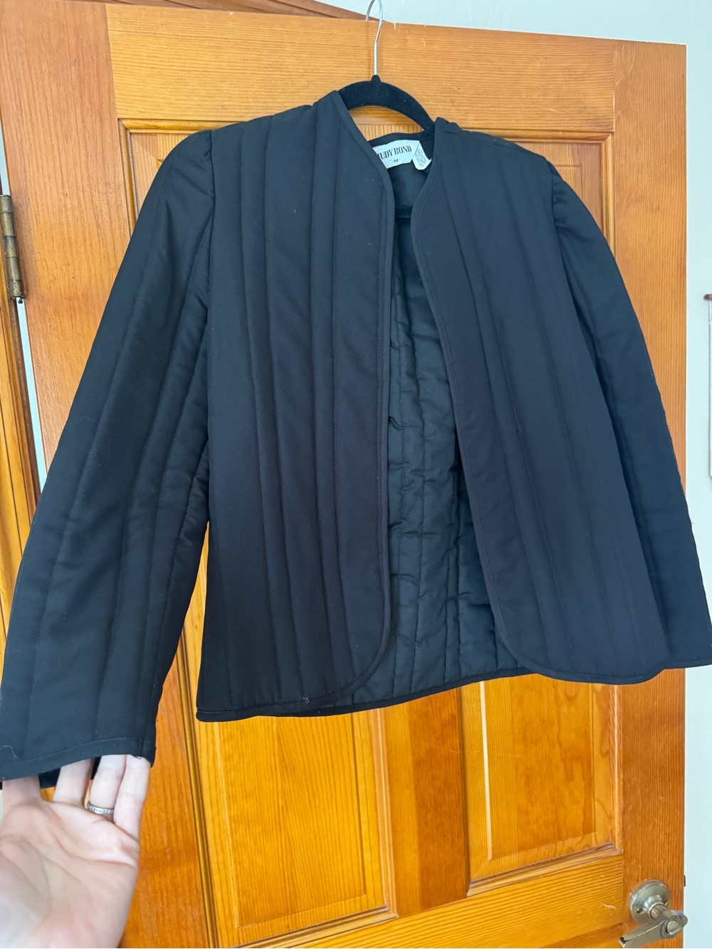 Vintage inky black Quilted Jacket